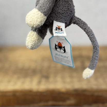 Jellycat Tiny Baby Bunglie Kitten - Miniature Vintage  Grey Cat Partial Tag 5”