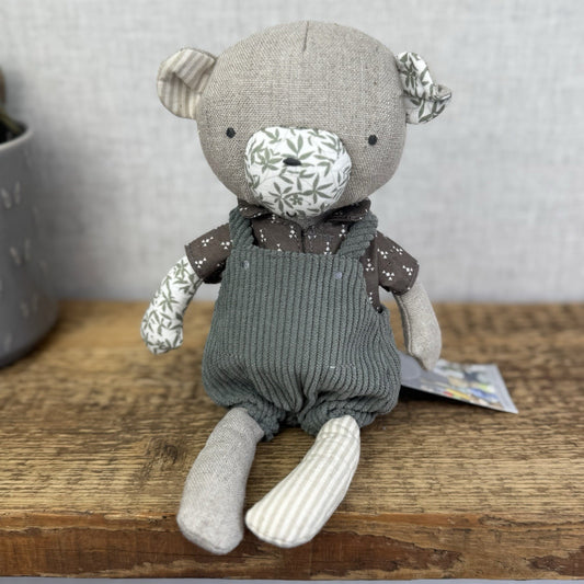 Mamas & Papas X Laura Ashley Bear - Scandinavian Baby Boy Bear Green Leaves Rare