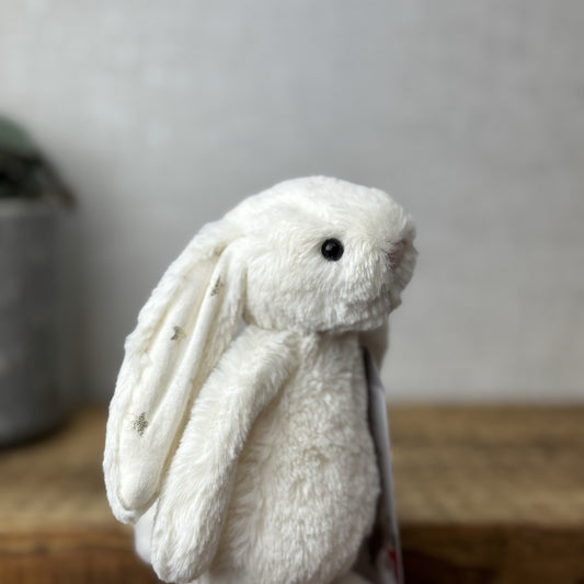 Jellycat Small Twinkle Bunny - Cream Rabbit With Star Ears - Small Cream 8”