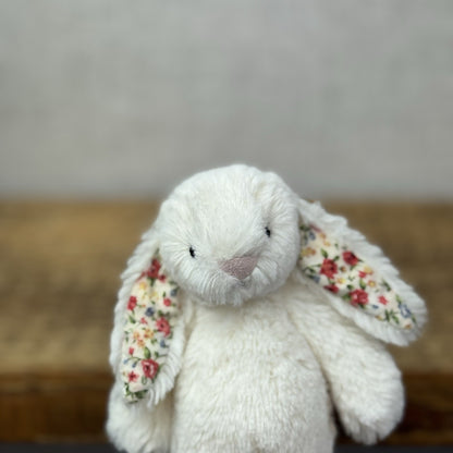 Jellycat Tiny Baby Cream Blossom Bashful Bunny - Tiny Floral Rabbit  Bunny 5”