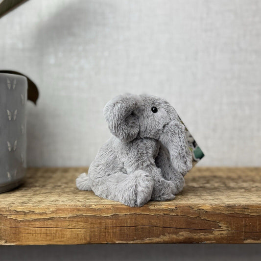 Jellycat Tiny Emile Elephant Grey Baby Elephant  Tiny Plush Rare/Retired 4” (2)