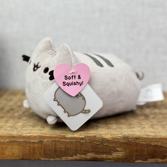Gund Pusheen Cat Log Plush Retired Grey Tabby Cat 6"