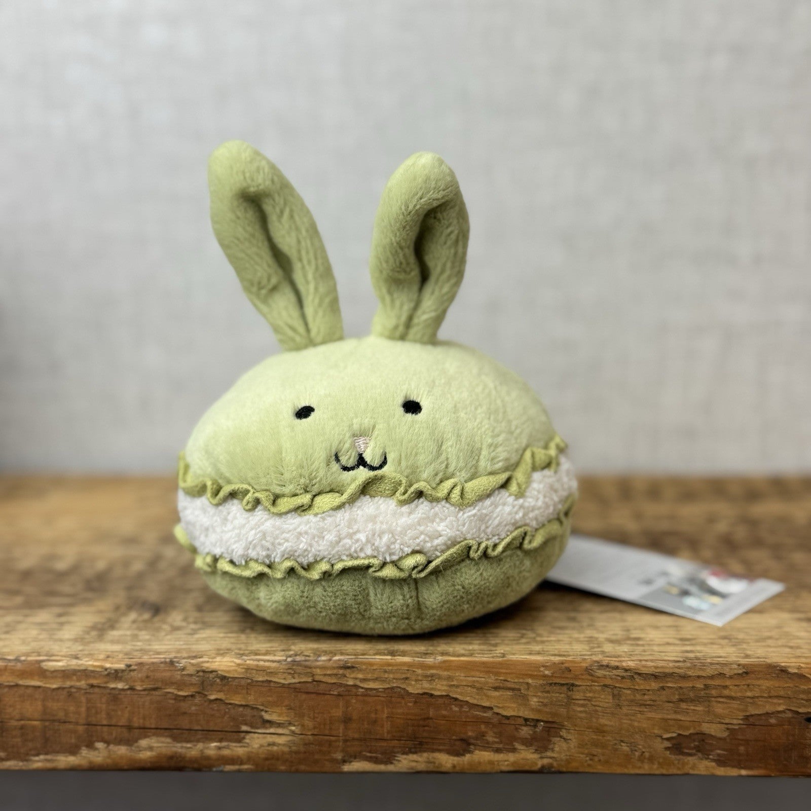 Jellycat Dainty Dessert Bunny Macaron - Green Bunny Amuseable New Without Tag 5”