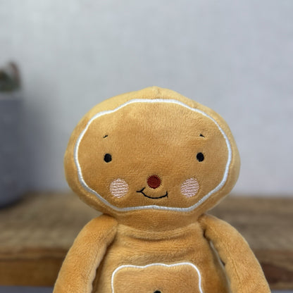 Bunnies By The Bay - Christmas Gingerbread Man Beanie Plush Toy New Without Tags