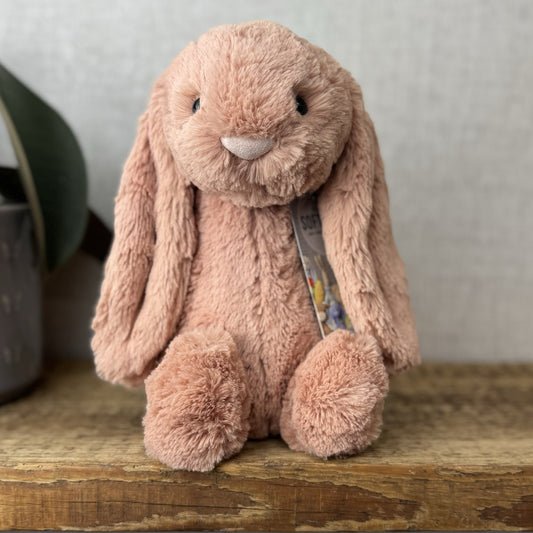 Jellycat Medium Bashful Apricot Bunny - Peach Pale Pink Bashful Jellycat 12”