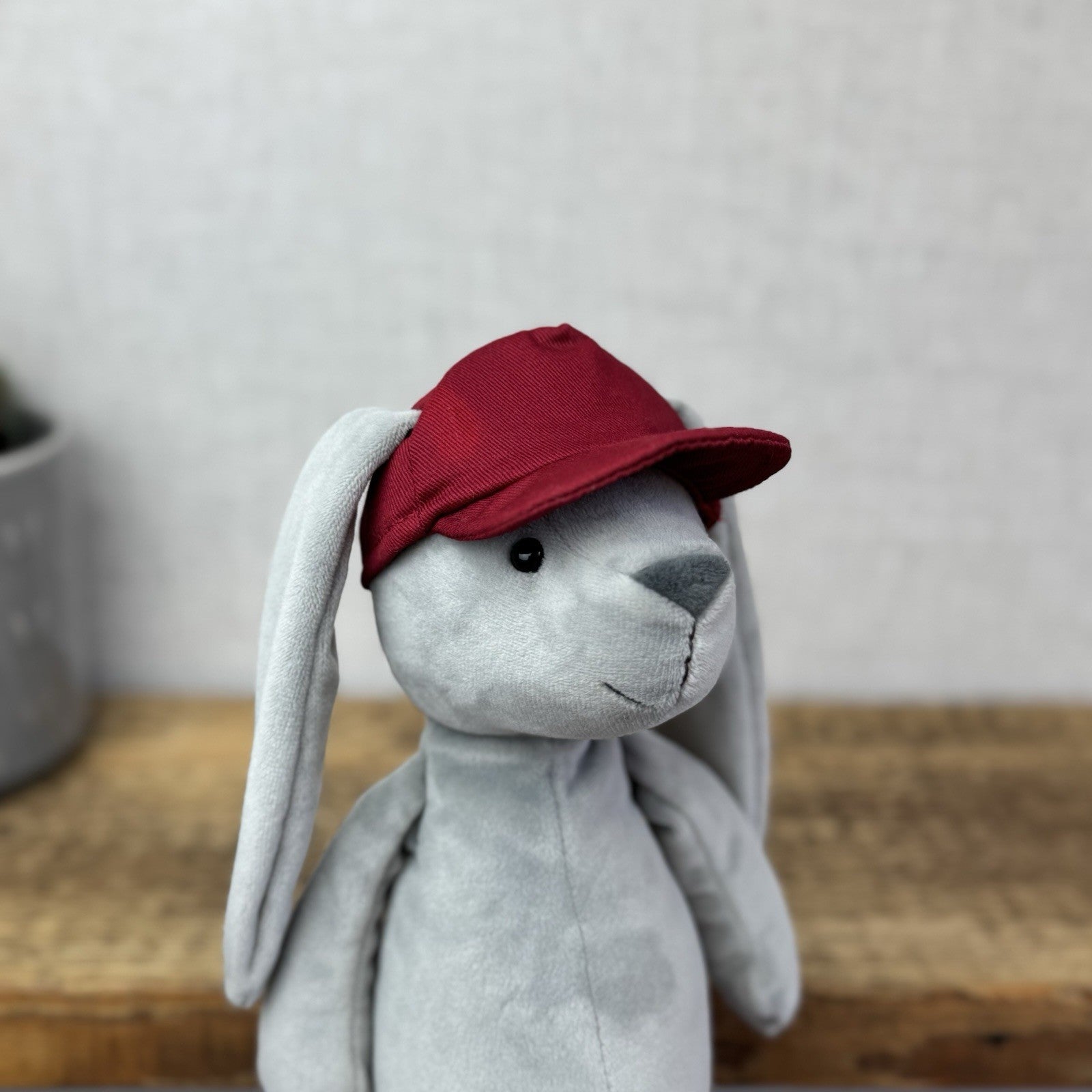 Jellycat Hip Hop Bunny - Grey Bunny Baseball Cap Rare Retired New With Tags