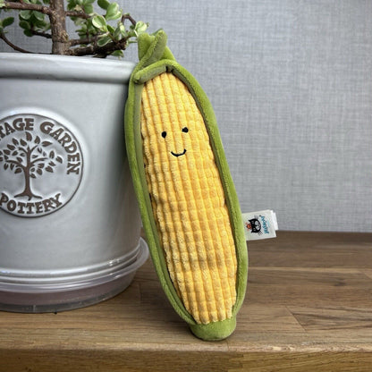 Jellycat Vivacious Vegetable Sweetcorn - Jellycat Corn On The Cob - Play Food 8"