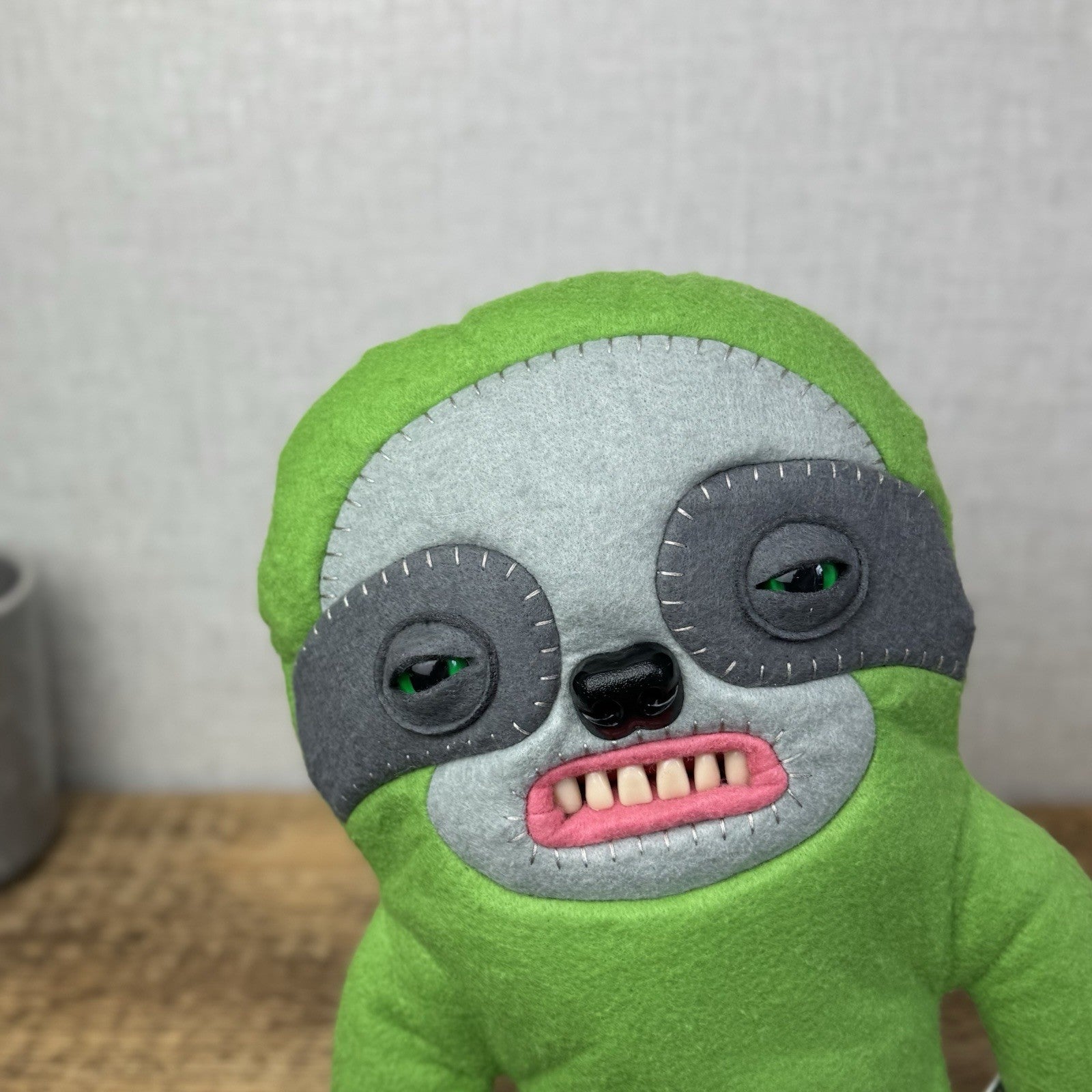 Fuggler Large Green Sickening Sloth - Large Green Sloth Claws Large 14"
