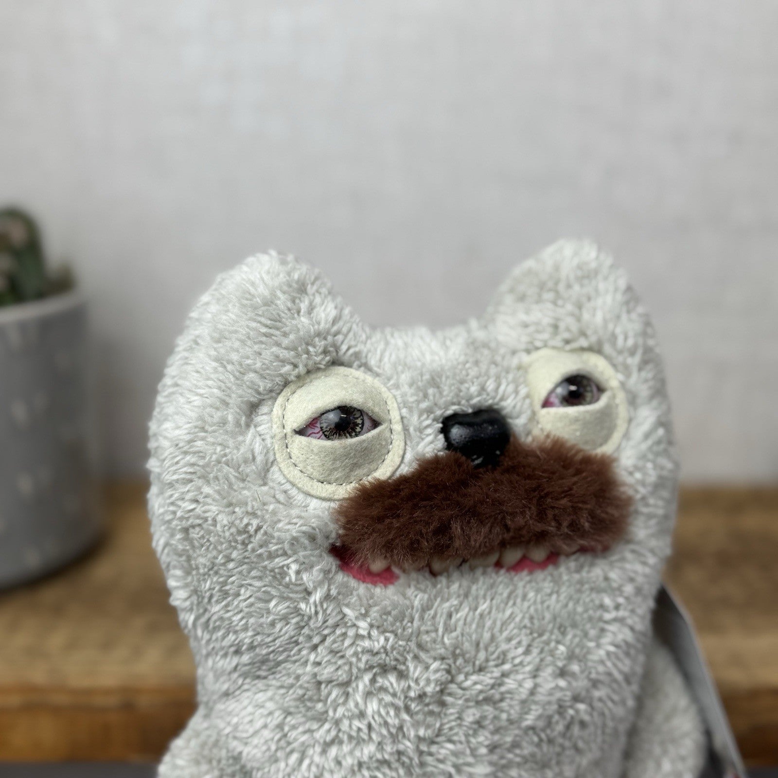 Fuggler Old Tooth Hairy Fuggs Fuggler - Moustache Funny Ugly Monster Grey/Brown