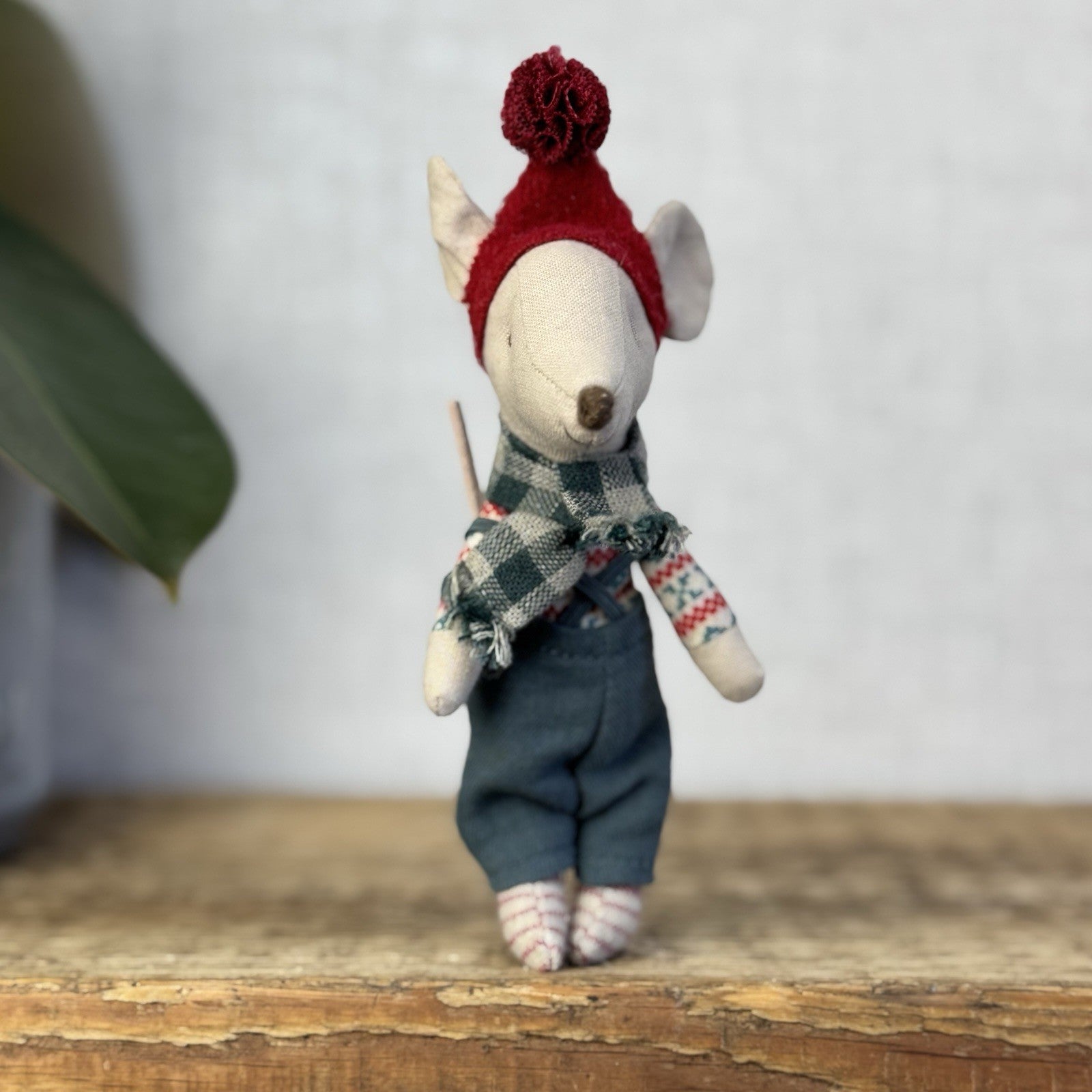 Maileg Big Brother Christmas Mouse - Mouse In Scarf And Red Hat Maileg World