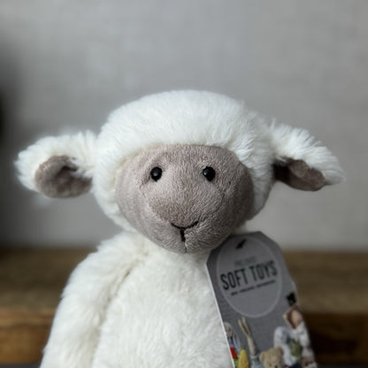 Jellycat Sweetie Lamb - Fluffy White Beige Face Lamb Sheep Beanie Rare 11"