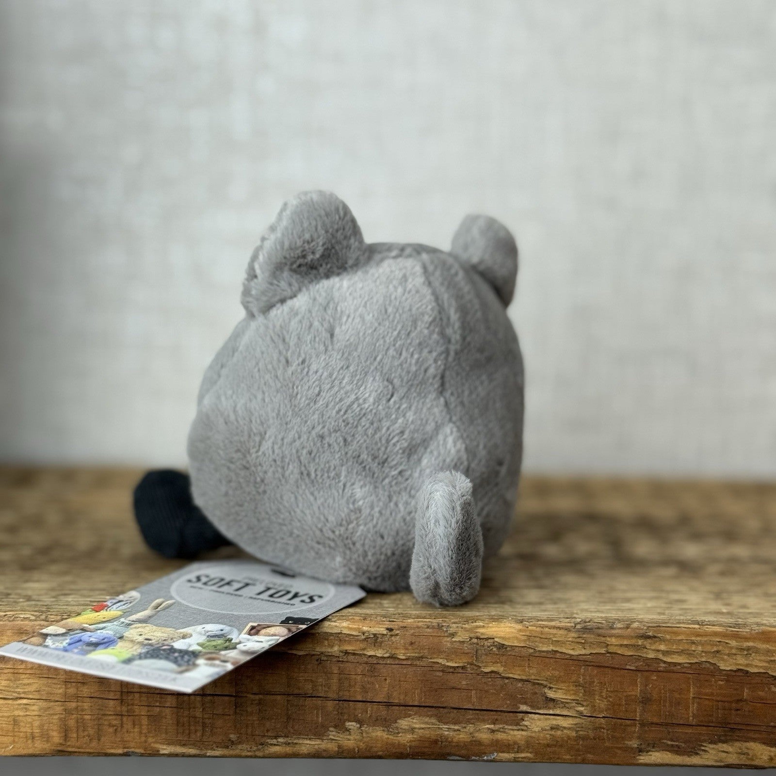 Jellycat Amuseabean Kitty - Small Grey Beanie Kitten Cat Soft Toy Retired 5”