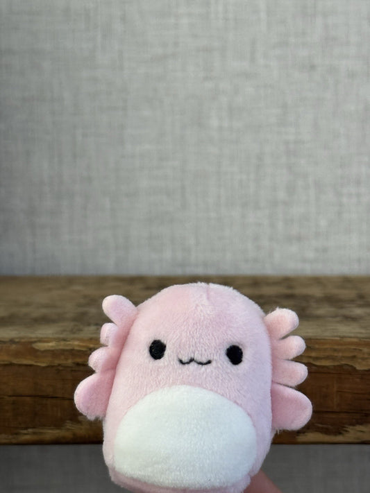 Squishmallow Squishville Archie Pink Axolotl Mini Cute Plush 2"
