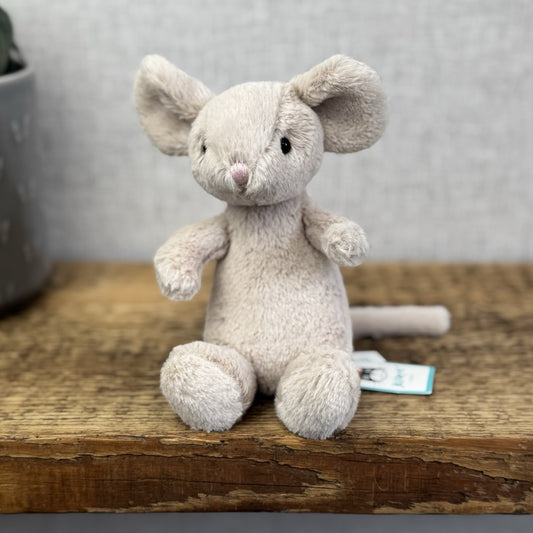 Jellycat Pipsy Mouse New With Tags Beige Small Beanie Plush Mouse Retired 5”