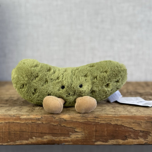 Jellycat Amuseable Pickle - Green Pickle Soft Toy Plush Novelty Beanie Tags 