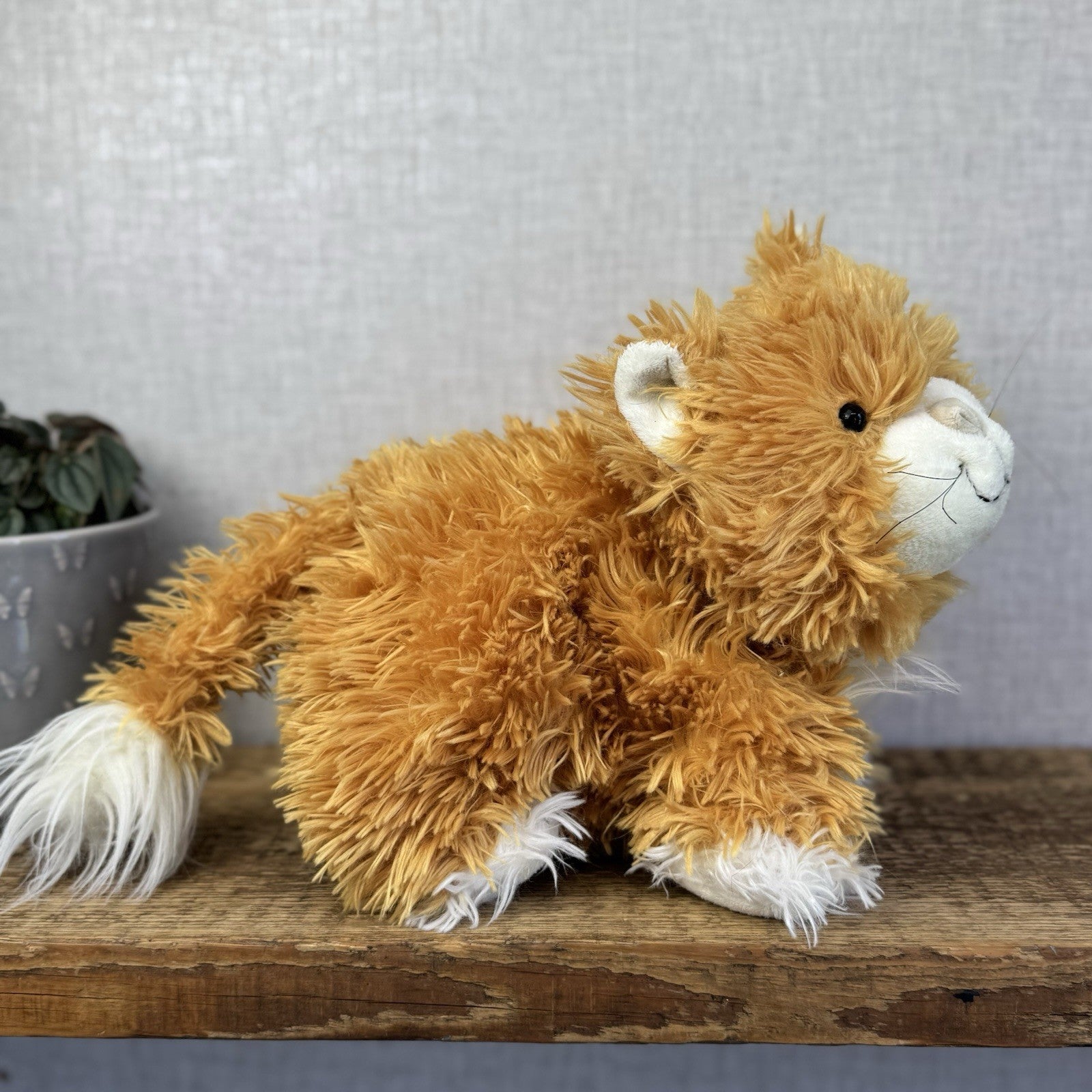 Jellycat Medium Truffles Vintage Ginger Cat - Cat Floppy Pillow Beanie Rare NWOT