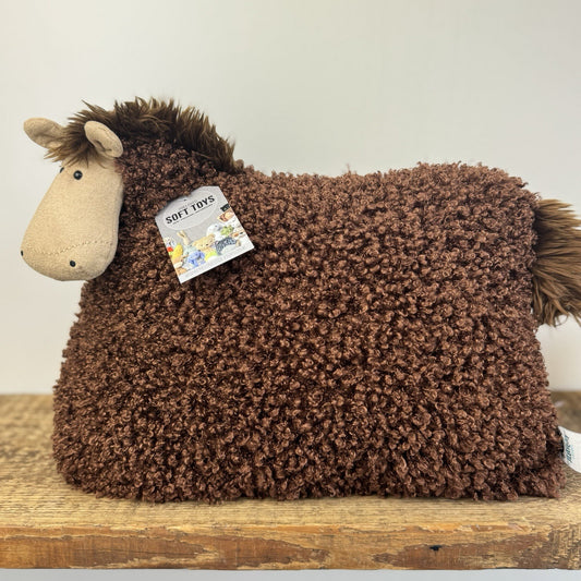 Jellycat Cushillow Horse - Beanie Retired Horse Brown Plush NWOT 14"
