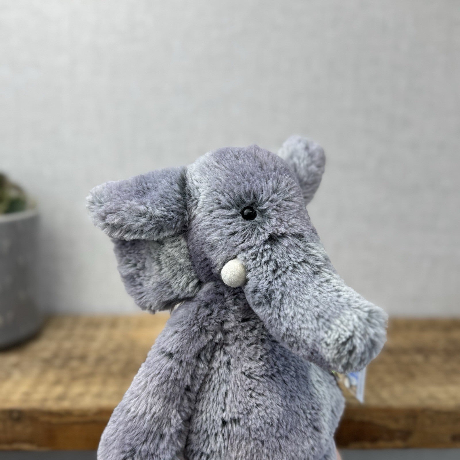 Jellycat Puddle Elephant - Blue/Grey Mix Elephant Super Soft Retired Medium 14"