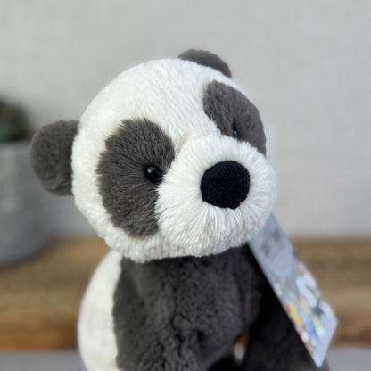 Jellycat Medium Huggady Panda - Floppy Panda Beanie Plush Soft Toy Retired 10"