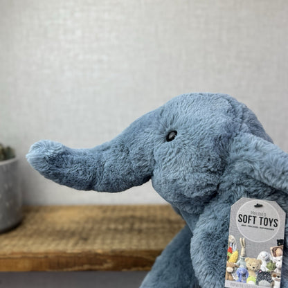 Jellycat Large Huggady Elephant - Big Floppy Elephant Beanie Rare/Retired 26"