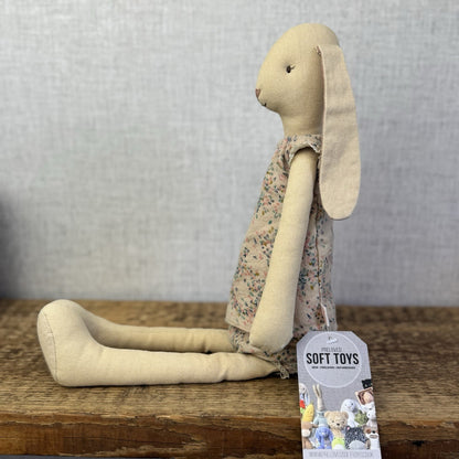 Maileg Medium Bunny 2016 - ID 16-3200-00 - Floral Set Rabbit Retired - 18”/51cm