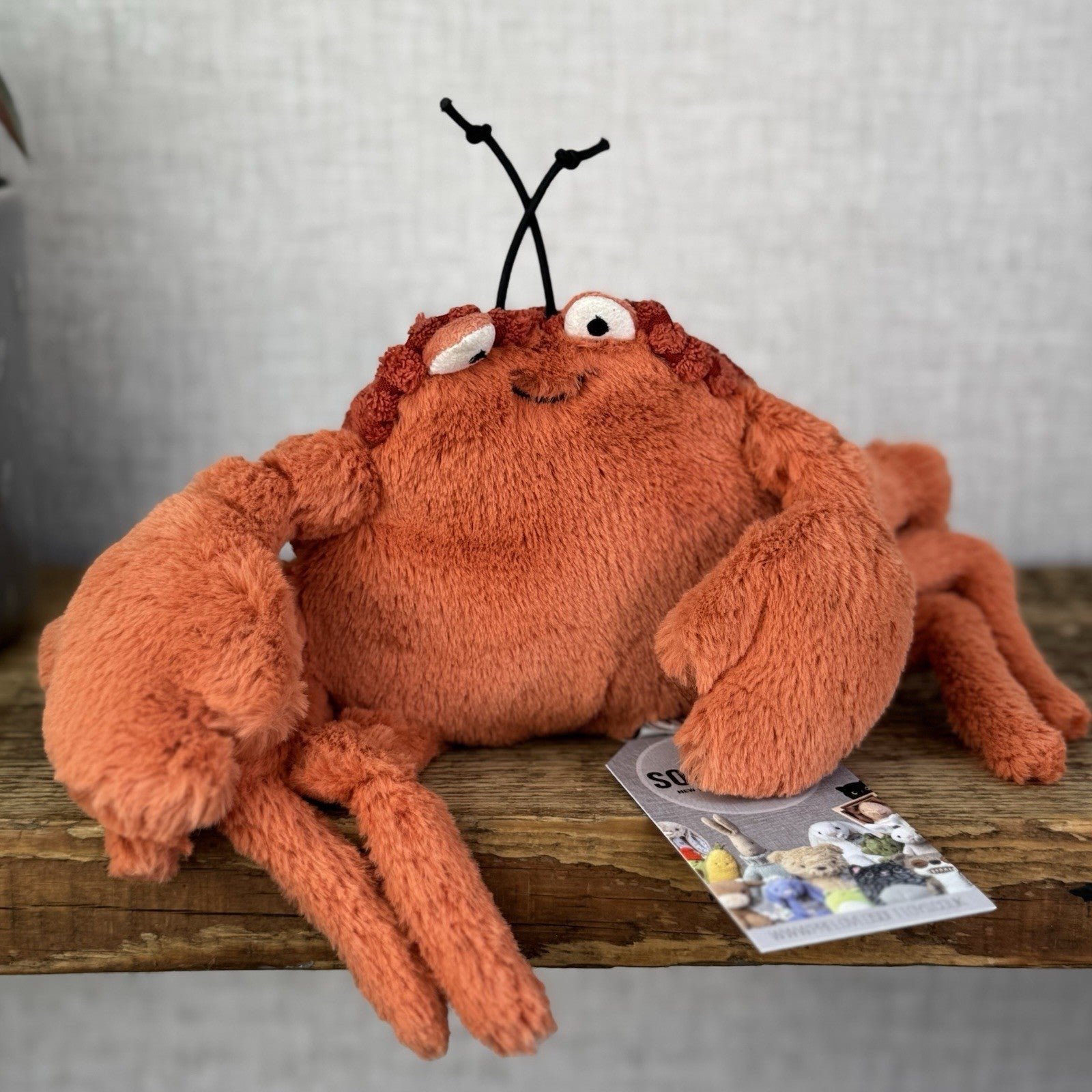 Jellycat Small Crispin Crab Soft Toy - Red Sea Crab Soft Plush Beanie 12”