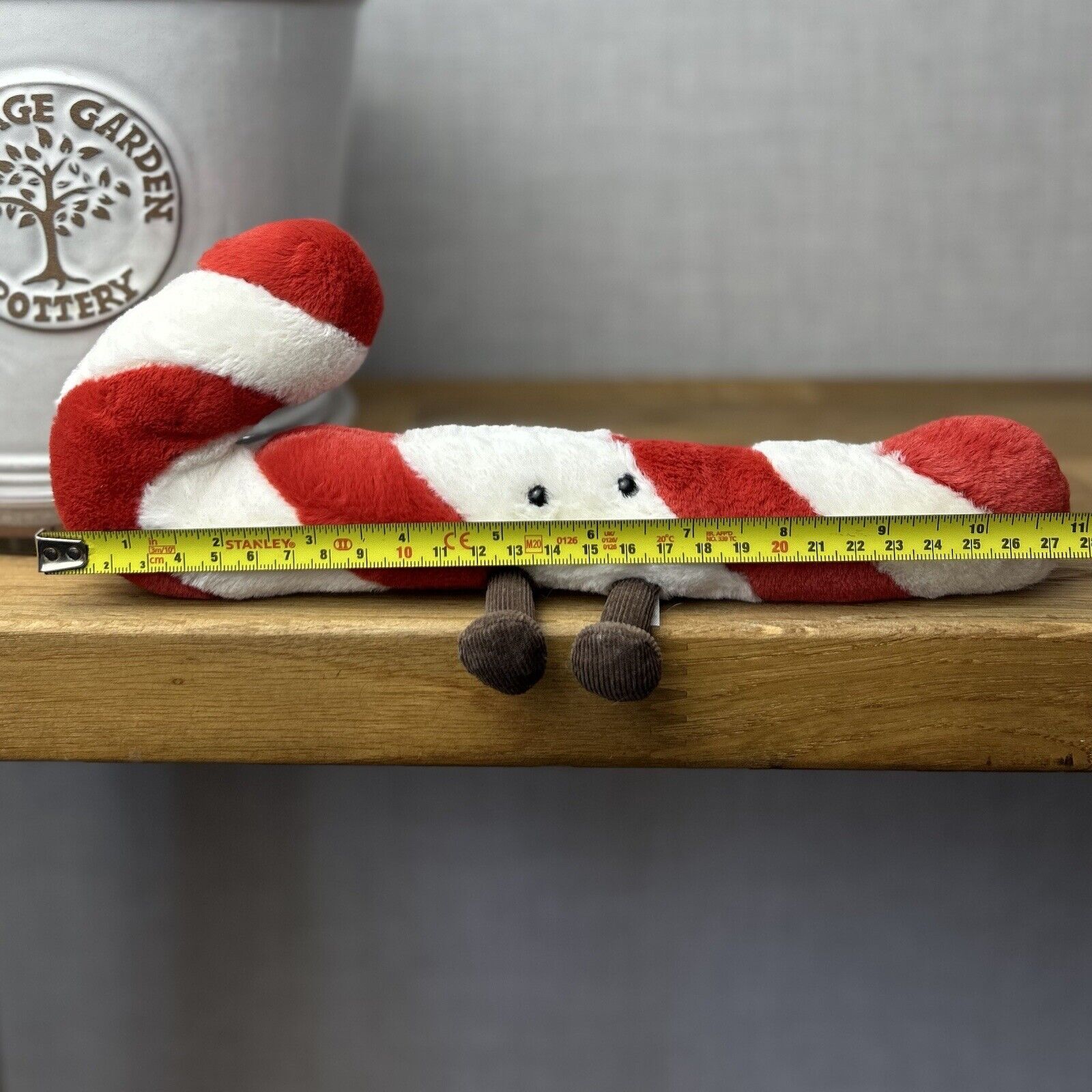 Jellycat Amusable Candy Cane - Christmas Soft Toy - Candy Cane Plush Teddy 12"