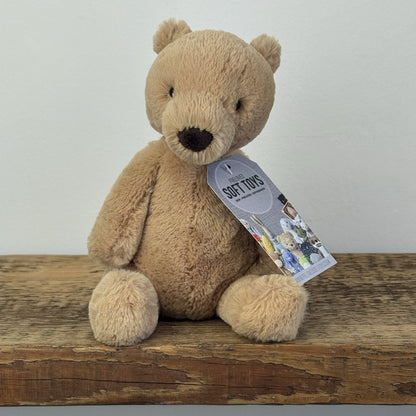 Jellycat Small Puffles Bear - Small Golden Beanie Bear Soft Toy Retired 8"