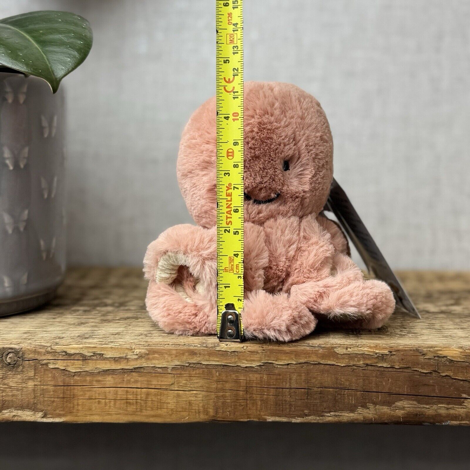 Jellycat Baby Odell Octopus - Small Pink Soft Toy Octopus Beanie Plush 5" (2)