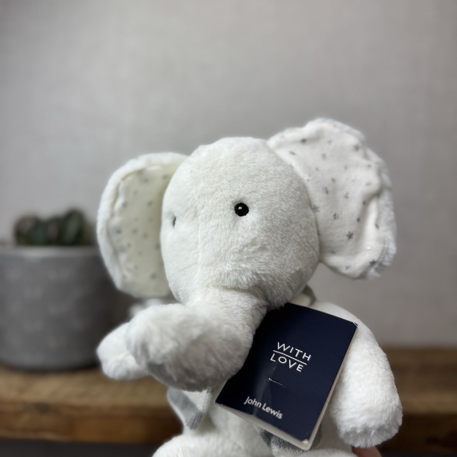 John Lewis (Jellycat Collab) My First Christmas Eelephant Soft Toy Beanie NWT 9"