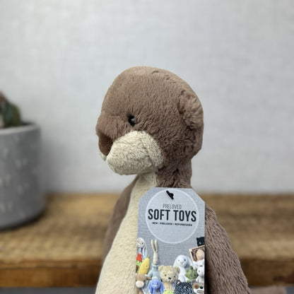 Jellycat Medium Bashful Otter - Rare & Retired Otter Soft Toy Beanie Medium 12"
