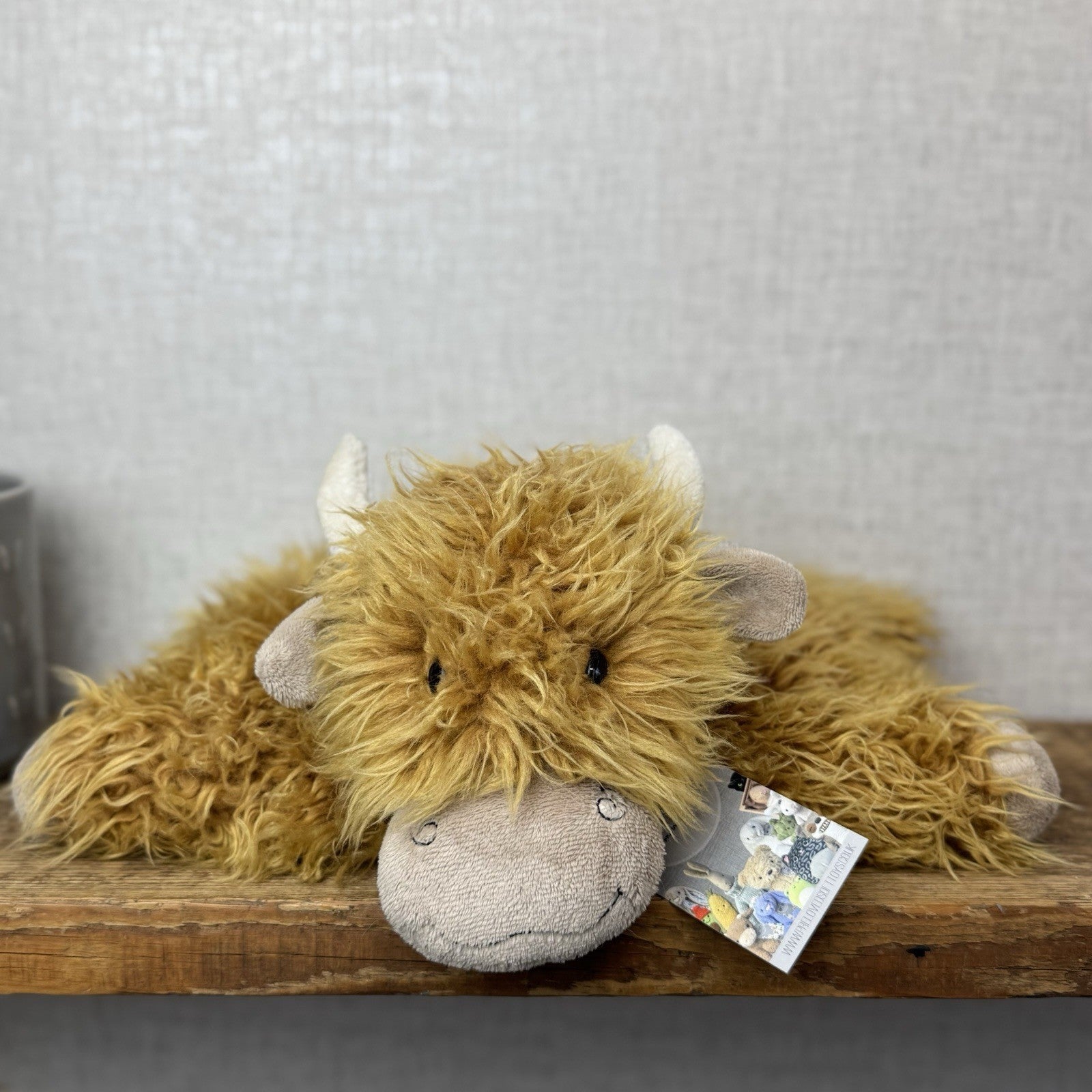 Jellycat Medium Truffles Highland Cow - Special Edition Truffles Curly Hair 14”