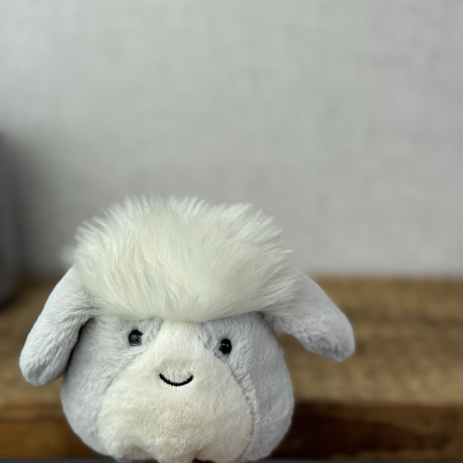Jellycat Amuseabean Sheepdog  - Small Grey Beanie Dog Soft Toy Retired NWOT 5”