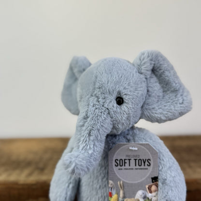 Jellycat Small Bobbie Elephant - Snugglet Baby Blue Super Soft Elephant 11”