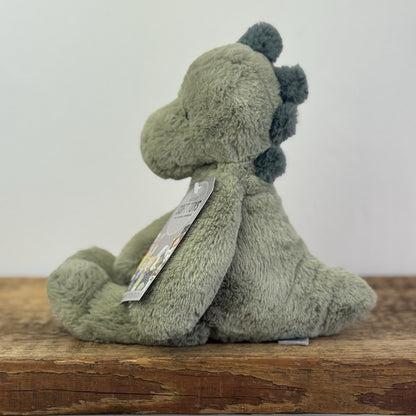 Jellycat Small Boyd Dino - Snugglet Green Super Soft Dinosaur Retired 11"