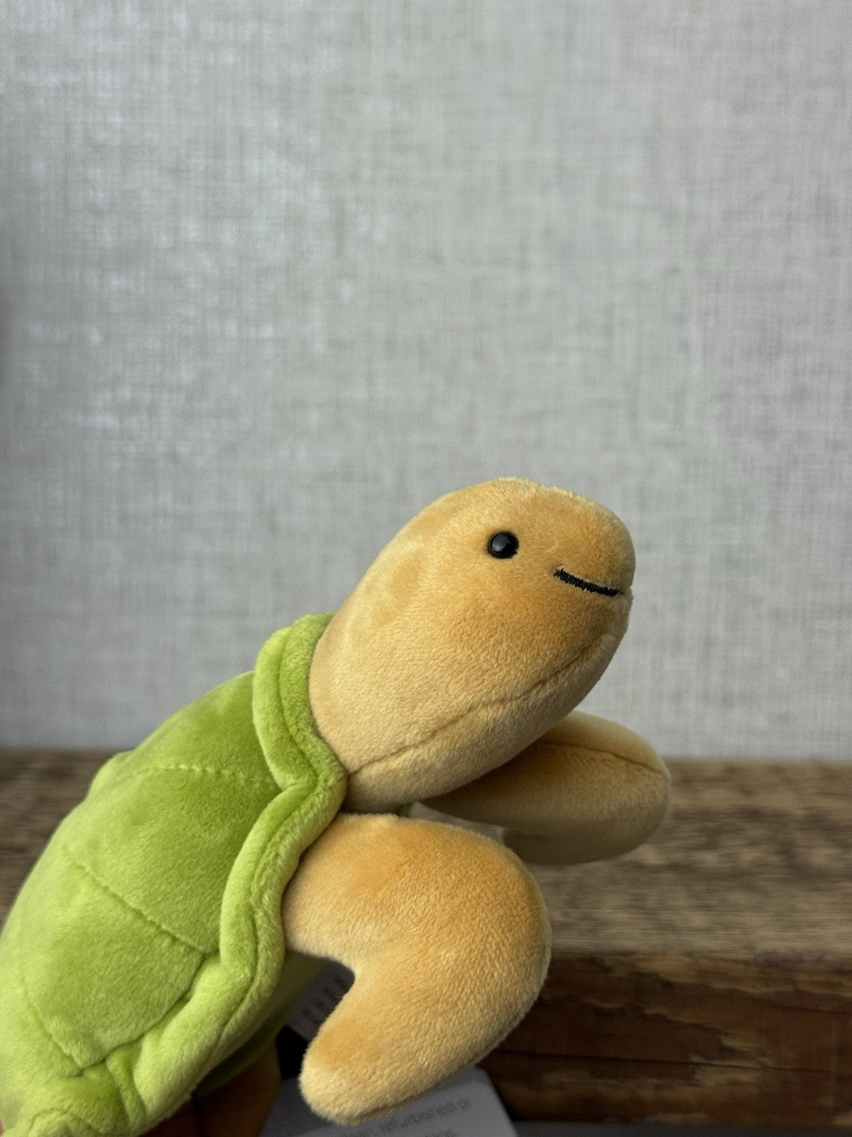 Jellycat Small CeeCee Turtle - Small Green Velour Turtle Beanie retired 6”