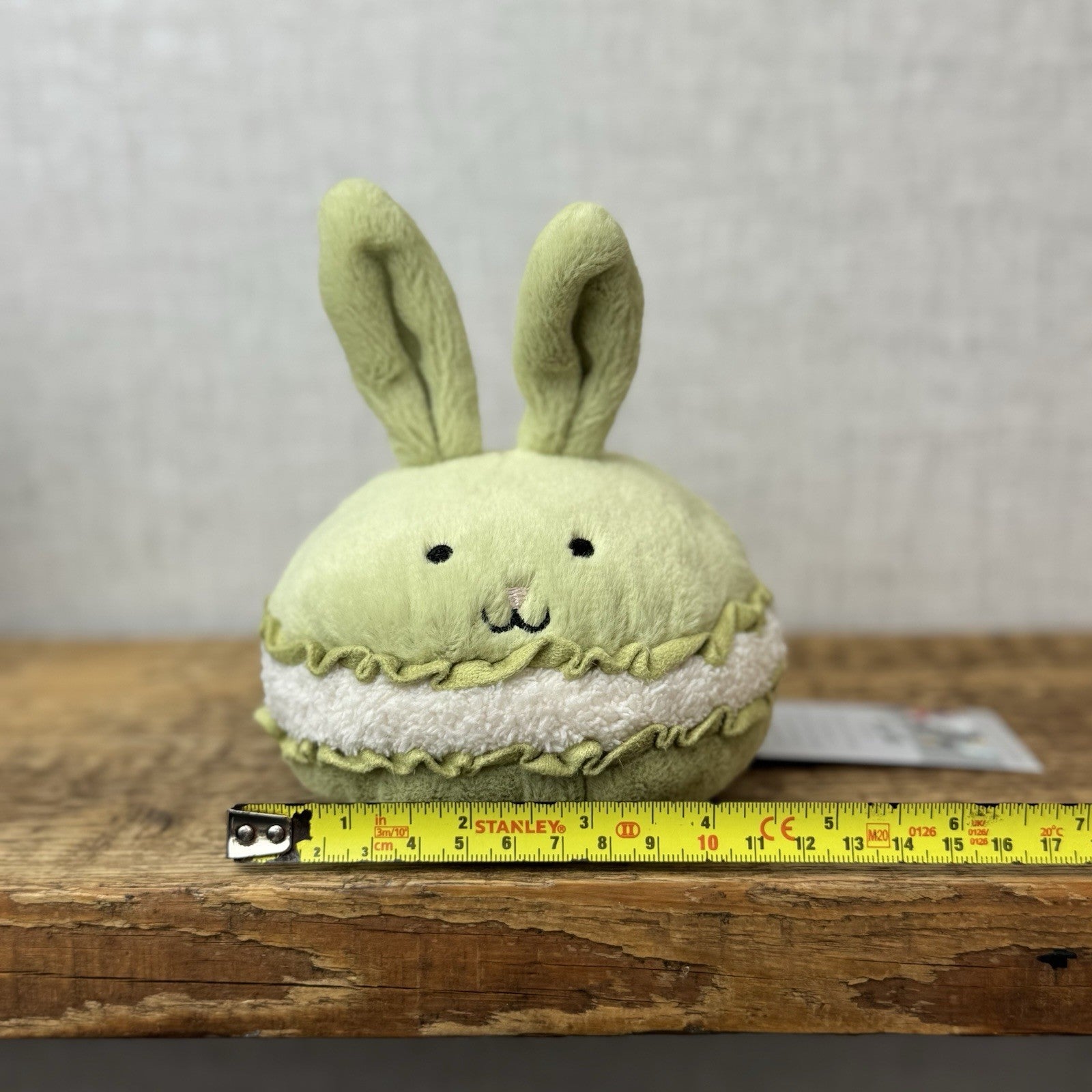 Jellycat Dainty Dessert Bunny Macaron - Green Bunny Amuseable New Without Tag 5”