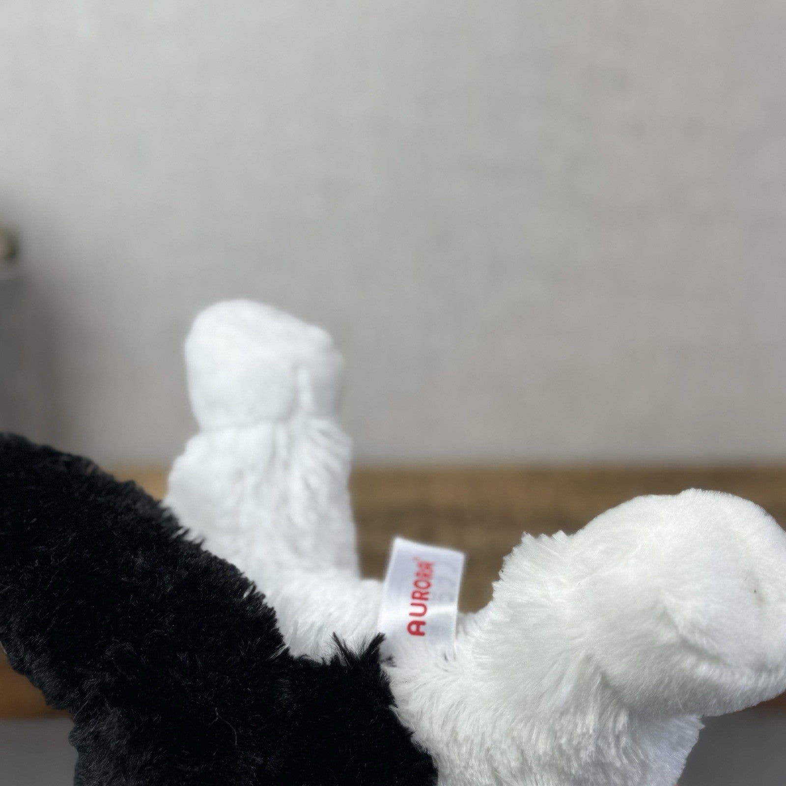 Aurora Flopsies Oreo Cat - Black/White Soft Beanie Floppy Cat Plush 12" 