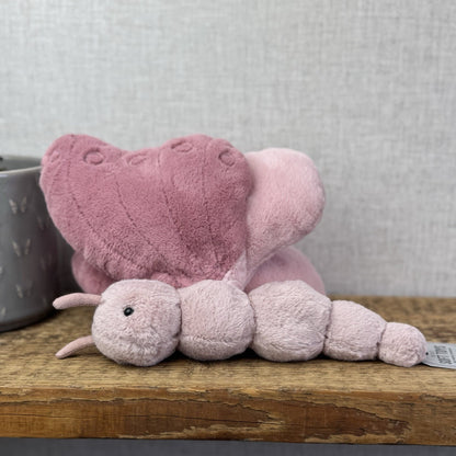 Jellycat Medium Beatrice Butterfly - Soft Pink Butterfly Beanie Display Retired