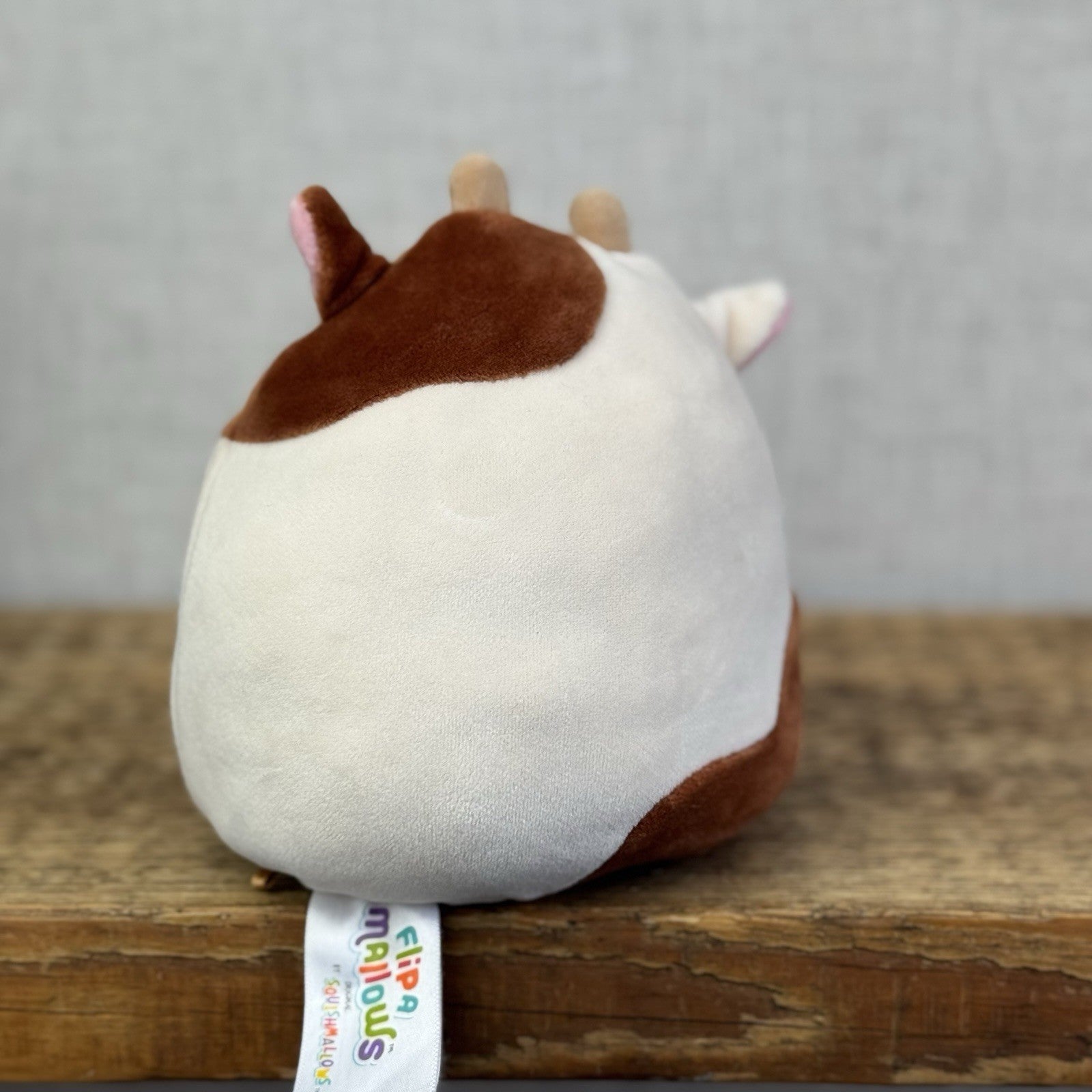 Squishmallow Cow-Milk Flip-a-mallow Reversible plushie