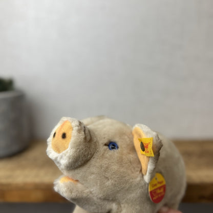 Steiff Cosy Pig - Small Vintage Piglet Soft Toy Collectible With Tags - 5414/18