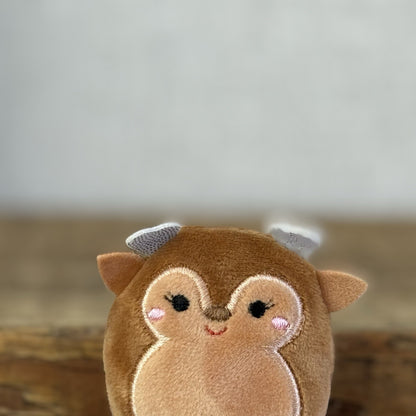 Squishmallow Squishville - Daria The Fawn - Mini Brown Deer Sparkly Antlers 2"