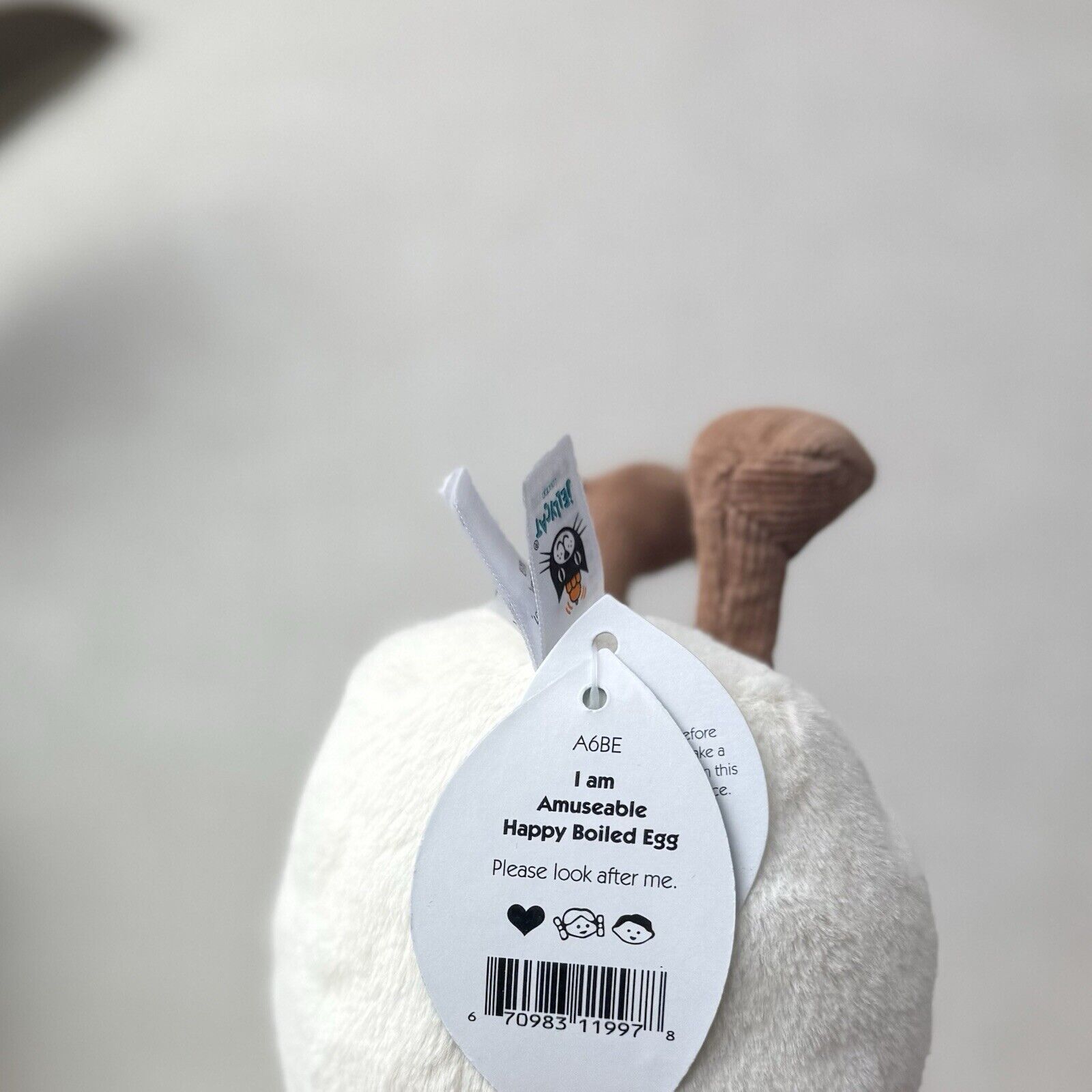 Jellycat Amuseable Happy Boiled Egg - Little Egg With Feet Soft Toy Beanie Plush