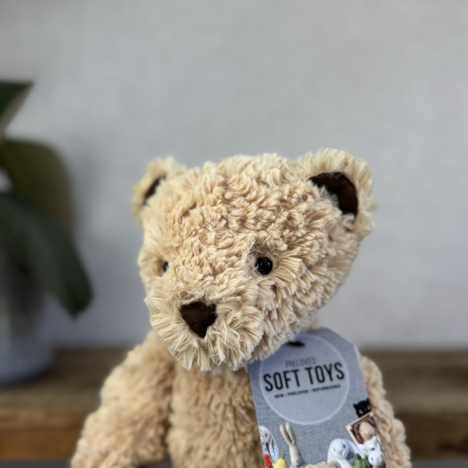 Jellycat Small Edward Bear - Light Brown Traditional Beige Bear Retired 10”