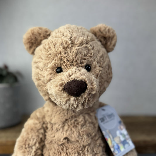 Jellycat Medium Bumbly Bear - Big Brown Retired Bear Soft Toy Beanie 18”