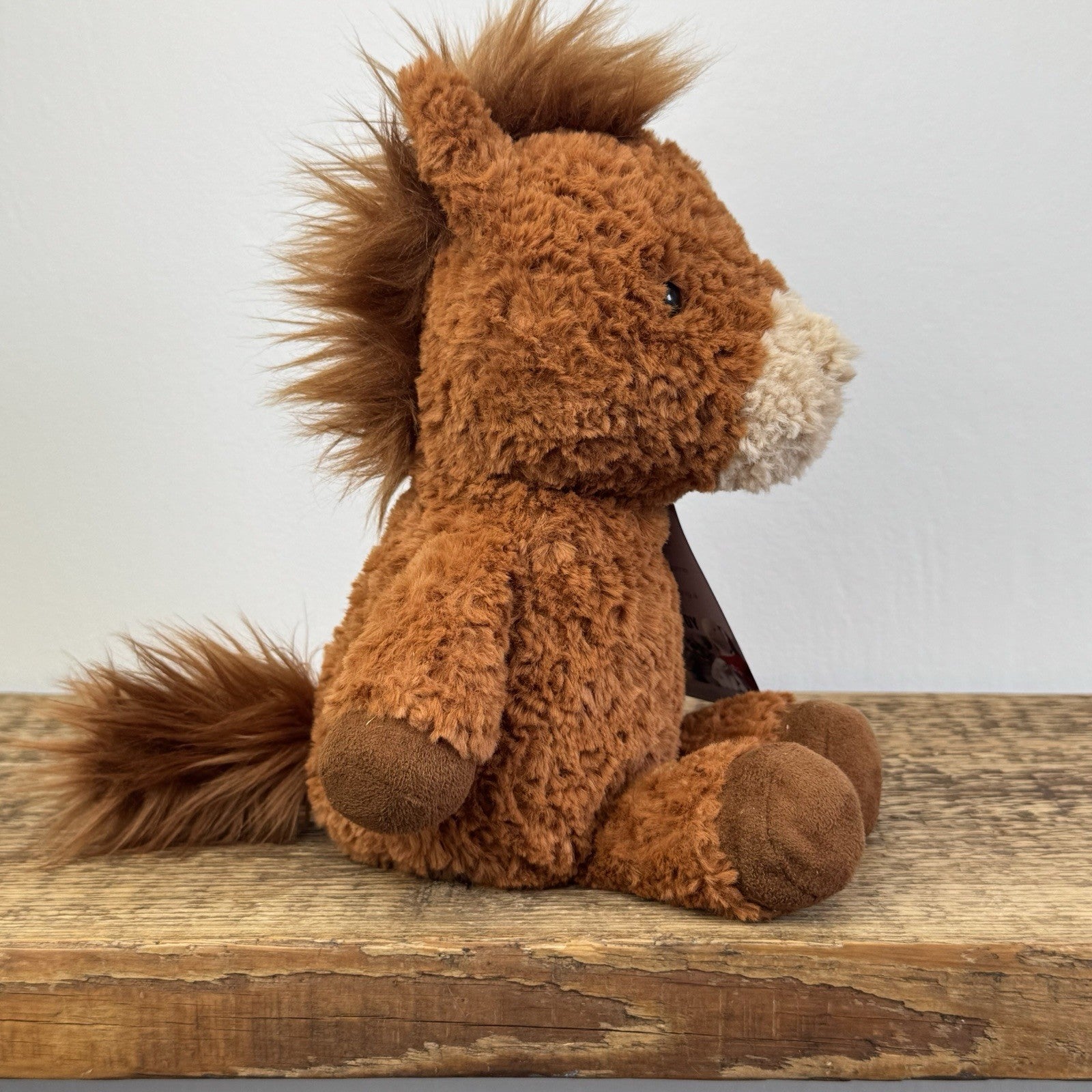 Jellycat Flossie Pony - Textured Retired Brown Horse Soft Toy Rare 10"