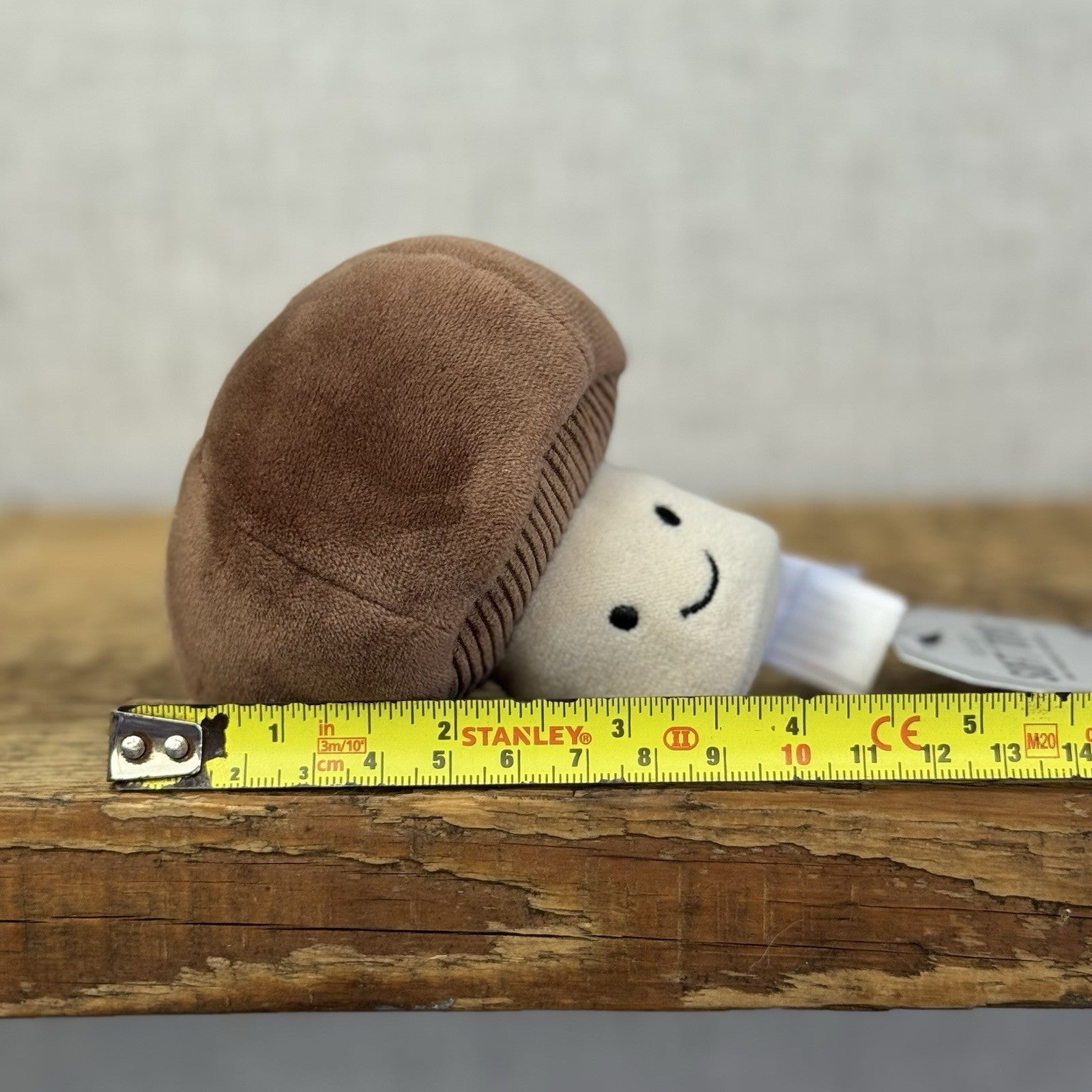 Jellycat Vivacious Mushroom - Mini Velour Mushroom Soft Toy Food Play NWOT 4"