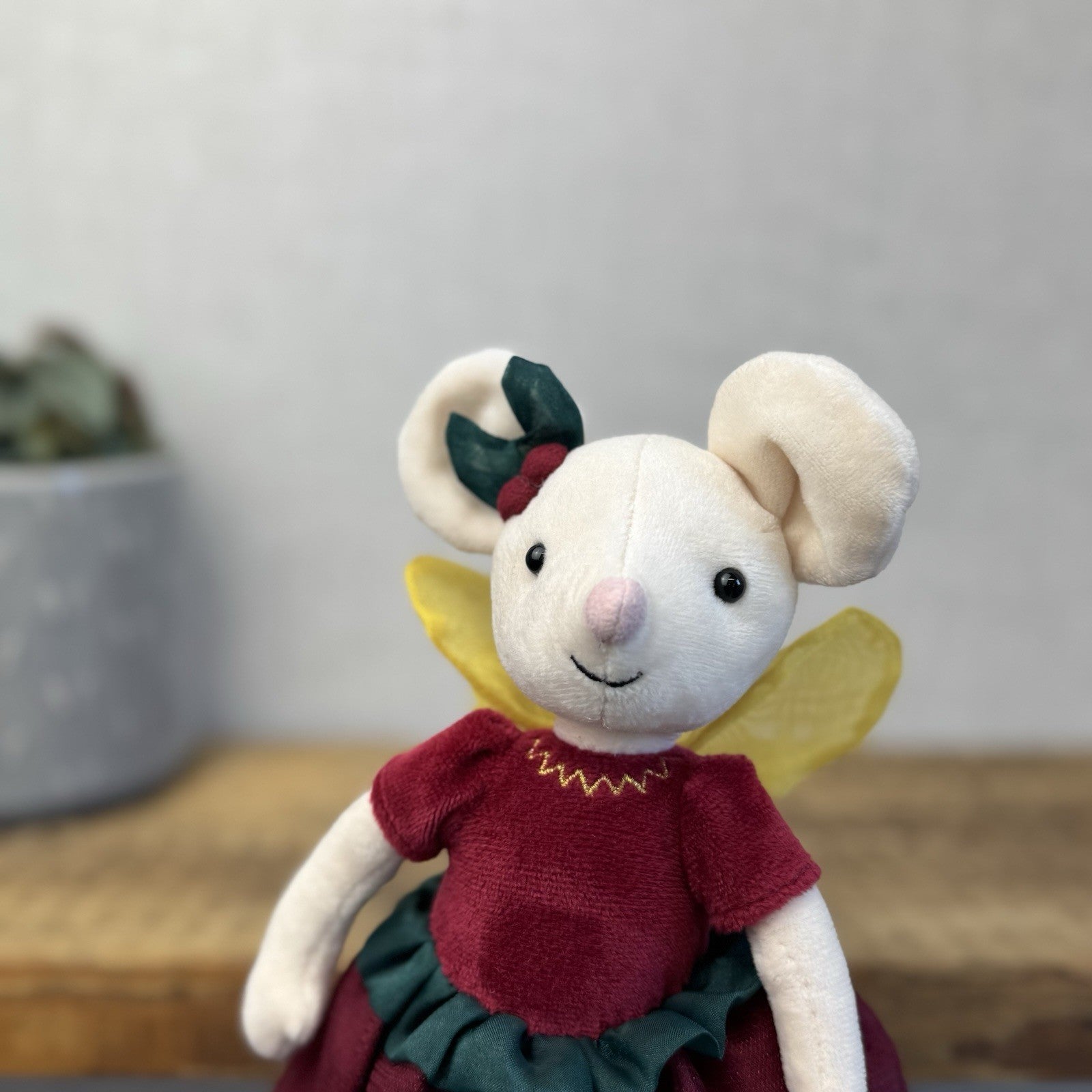 Jellycat Suagrplum Fairy Mouse - Christmas Mouse Soft Toy Collectible Plush 12"