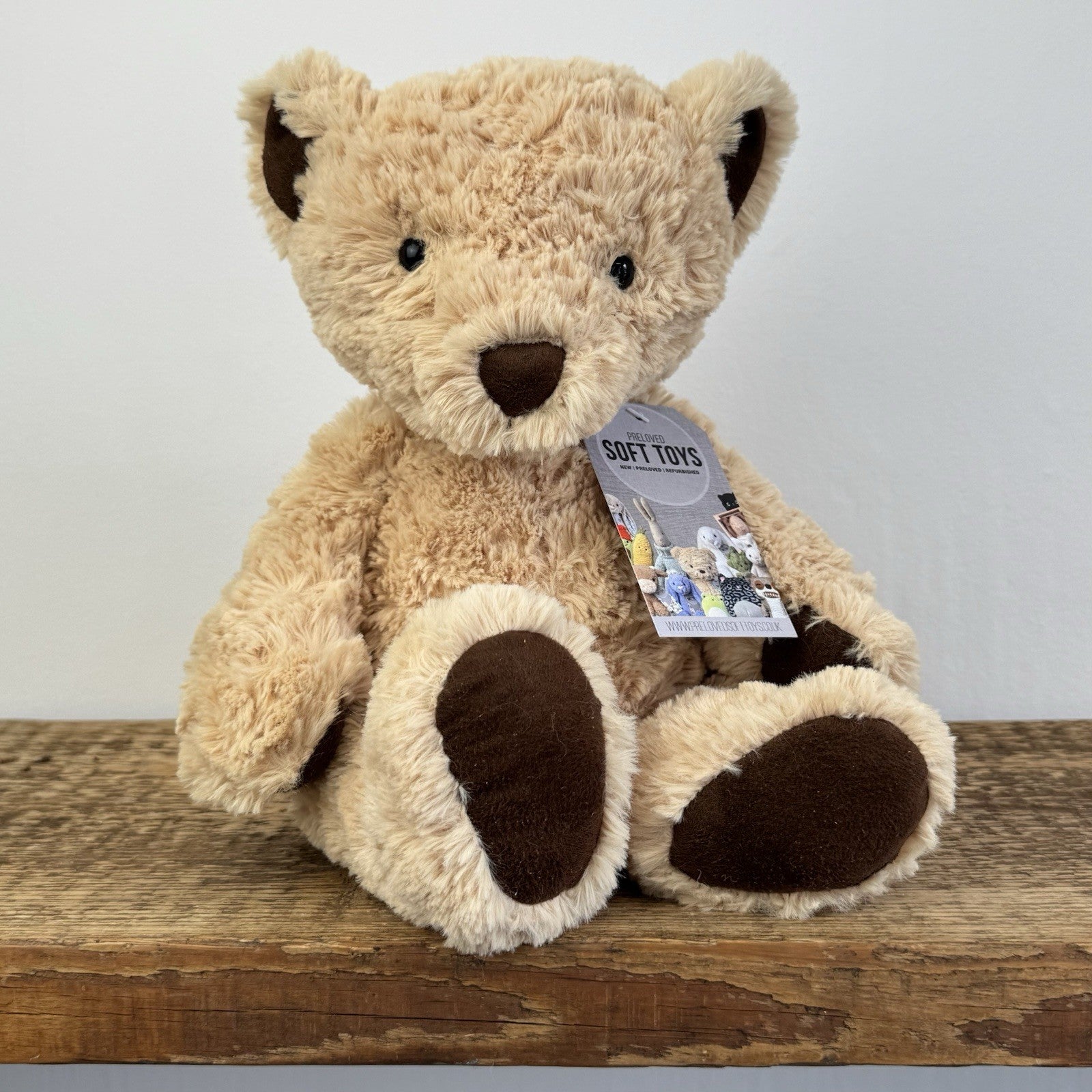 Jellycat Medium Edward Bear - Medium Golden Textured Bear Plush 12"