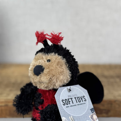Jellycat Bunglie Tot Leila Ladybird 7”- Beanie  Plush Retired Rare (Repaired)